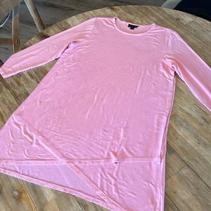 JJill pink cotton tee shirt tunic dress, small